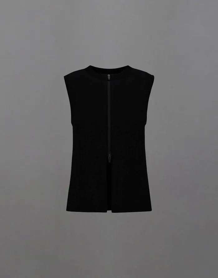 Herno LAMINAR TOP IN CONY KNIT AND EXTRALIGHT STRETCH Black Women Sweaters and Cardigan