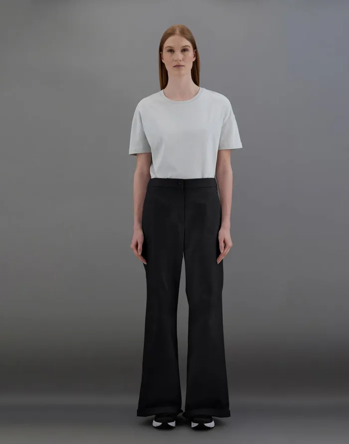Herno LAMINAR TROUSERS IN SOFT TWILL Black Women Trousers