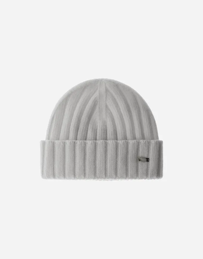 Herno RESORT BEANIE IN INFINITY WOOL RIB Putty Men Hats