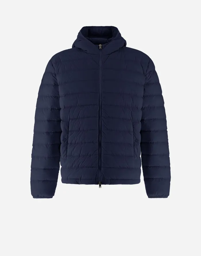 Herno RESORT BOMBER JACKET IN LIGHT NYLON STRETCH Blue Men Bomber