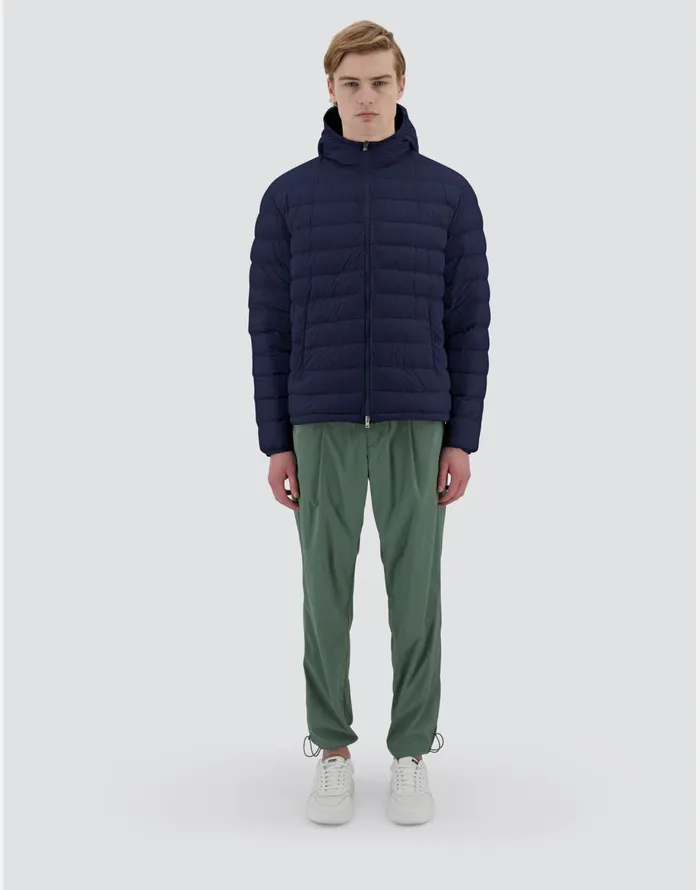 Herno RESORT BOMBER JACKET IN LIGHT NYLON STRETCH Blue Men Bomber