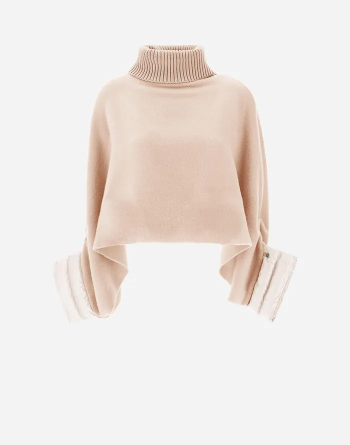 Herno RESORT PONCHO IN SOFT PONCHO and NYLON ULTRALIGHT Chantilly Women AShape