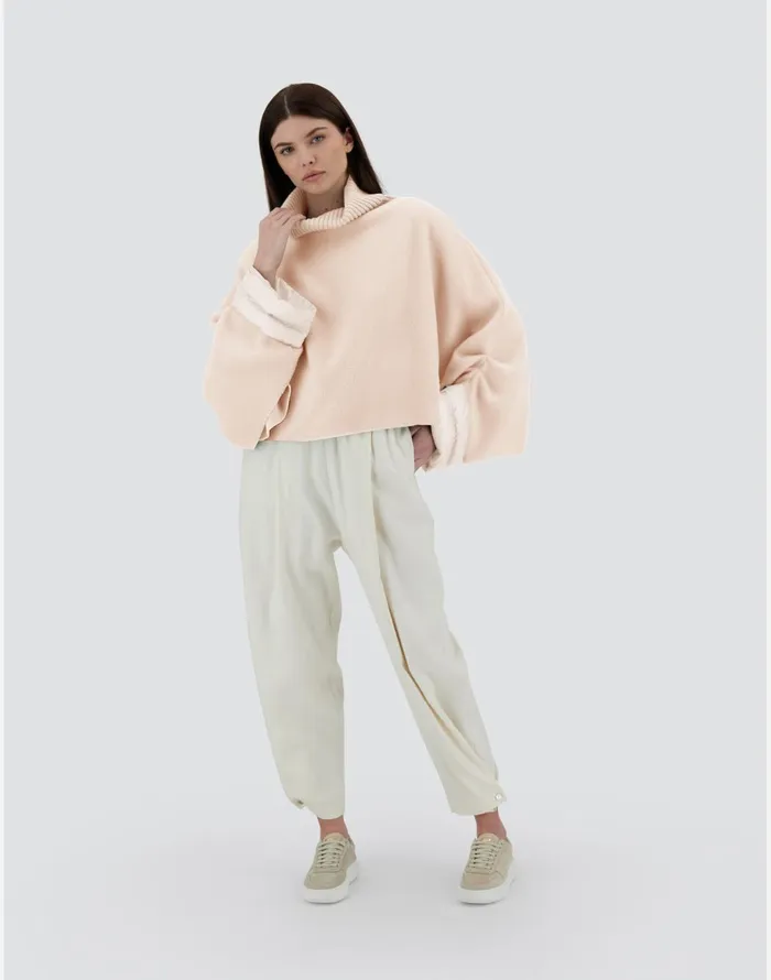 Herno RESORT PONCHO IN SOFT PONCHO and NYLON ULTRALIGHT Chantilly Women AShape