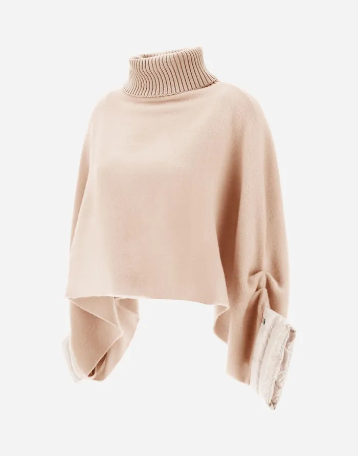 Herno RESORT PONCHO IN SOFT PONCHO and NYLON ULTRALIGHT Chantilly Women AShape