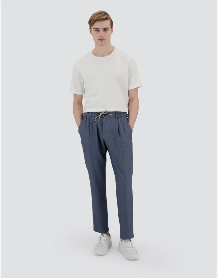 Herno RESORT TROUSERS IN CASHMERE SILK Denim Men Trousers