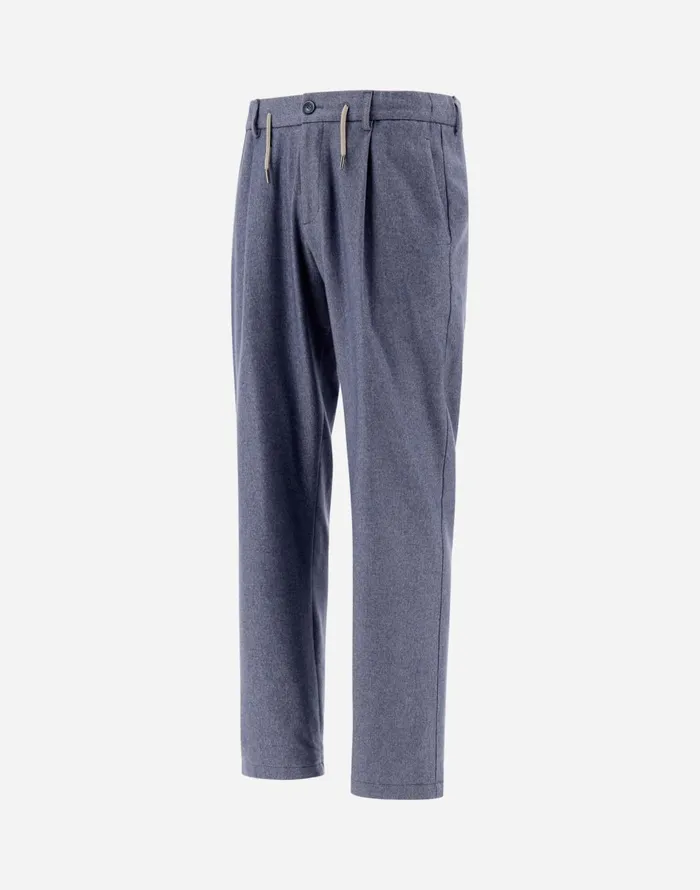 Herno RESORT TROUSERS IN CASHMERE SILK Denim Men Trousers