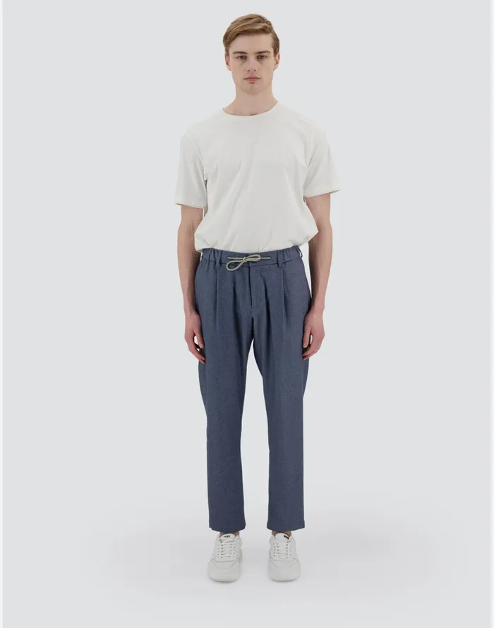 Herno RESORT TROUSERS IN CASHMERE SILK Denim Men Trousers