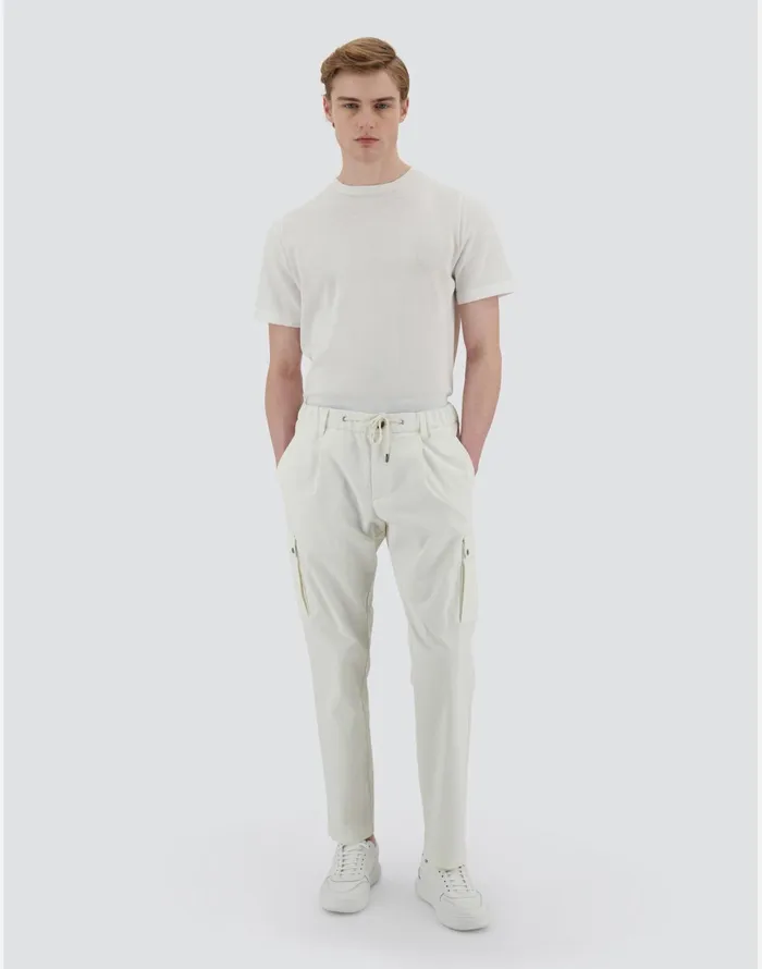 Herno RESORT TROUSERS IN COTTON FEEL Natural Men Trousers