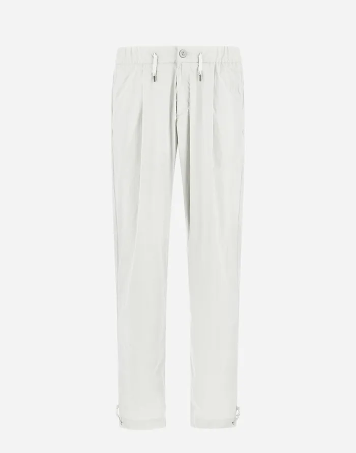Herno RESORT TROUSERS IN LIGHT NYLON STRETCH White Men Trousers