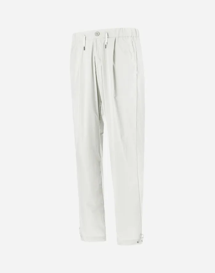Herno RESORT TROUSERS IN LIGHT NYLON STRETCH White Men Trousers