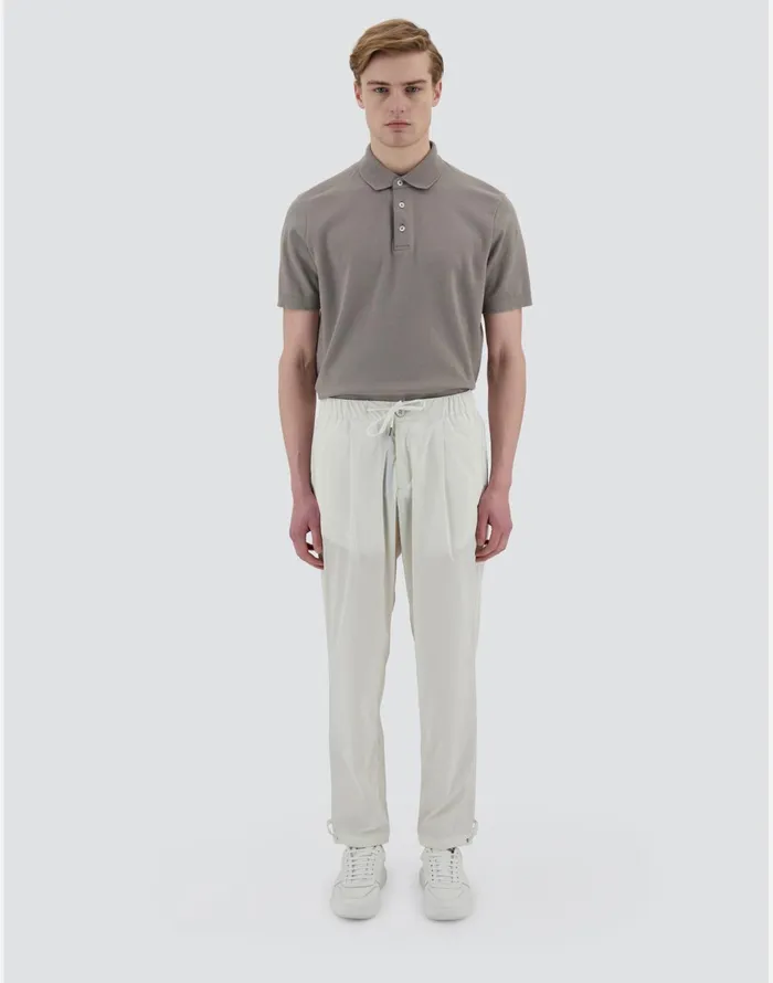 Herno RESORT TROUSERS IN LIGHT NYLON STRETCH White Men Trousers