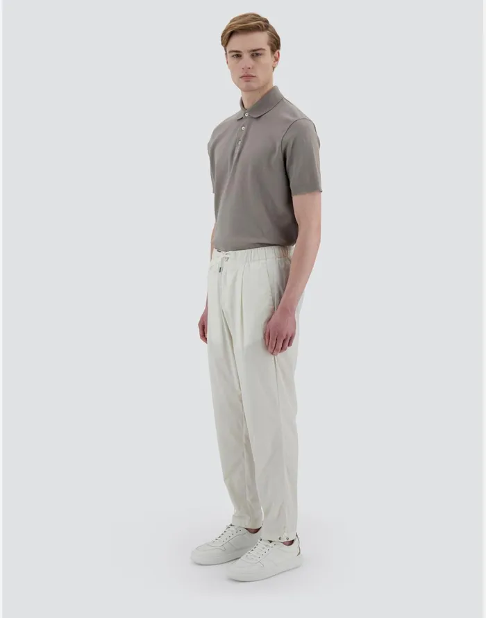 Herno RESORT TROUSERS IN LIGHT NYLON STRETCH White Men Trousers