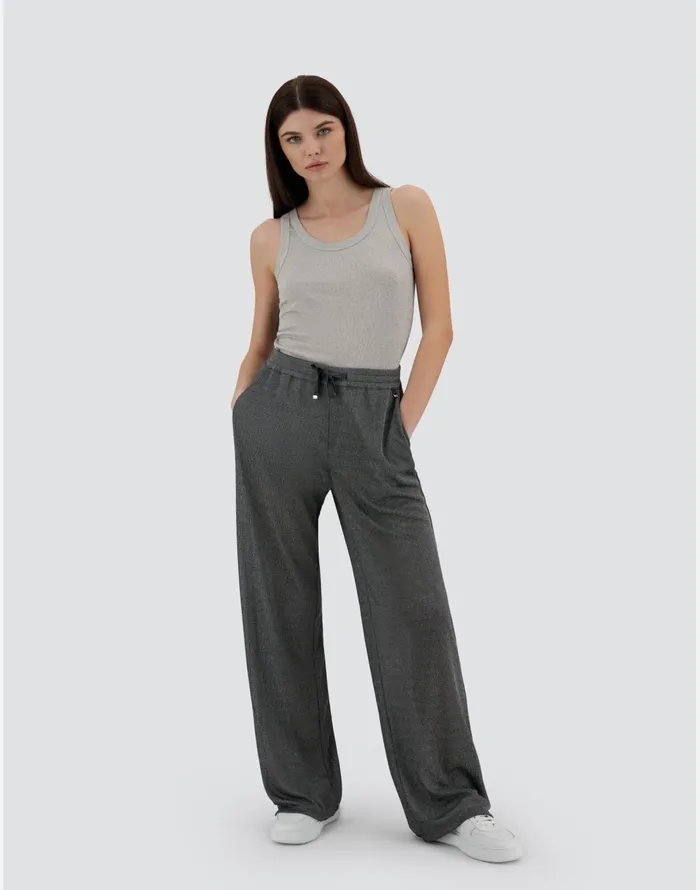 Herno RESORT TROUSERS IN SHINE THROUGH Light Grey Women Trousers