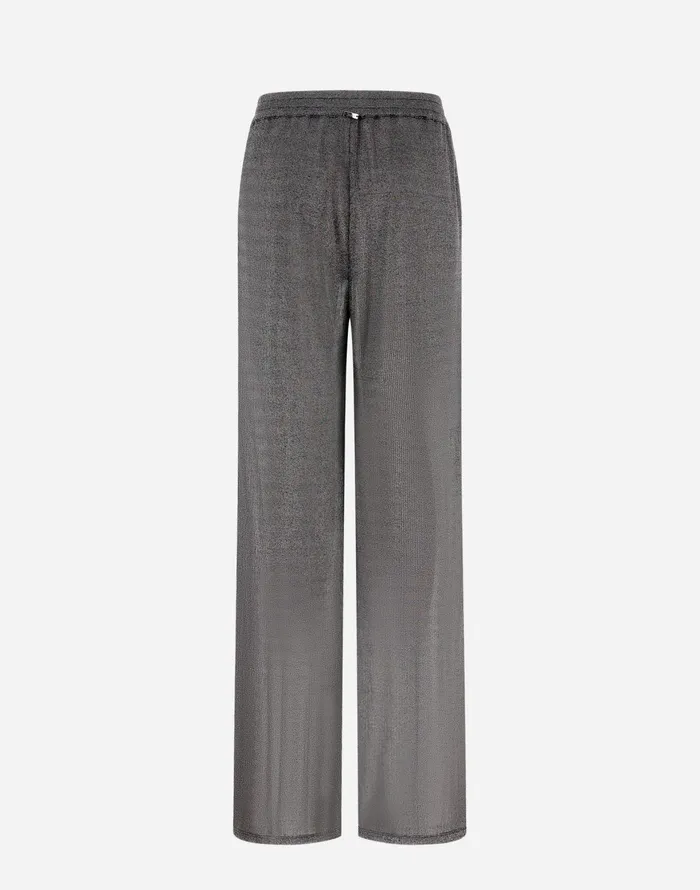 Herno RESORT TROUSERS IN SHINE THROUGH Light Grey Women Trousers