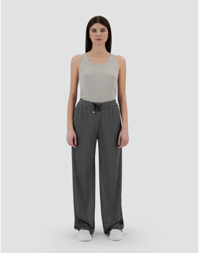 Herno RESORT TROUSERS IN SHINE THROUGH Light Grey Women Trousers