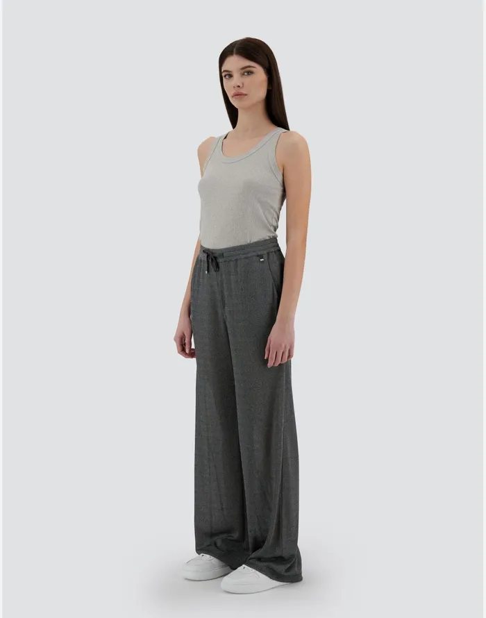 Herno RESORT TROUSERS IN SHINE THROUGH Light Grey Women Trousers