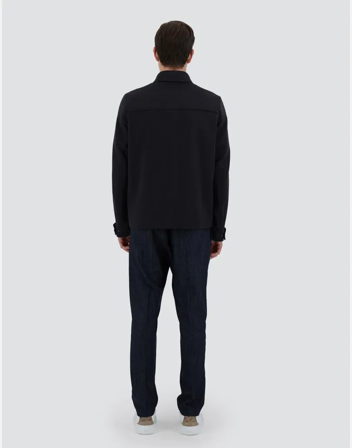 Herno SHIRT IN NEW WOOL CASHMERE Black Men Shackets