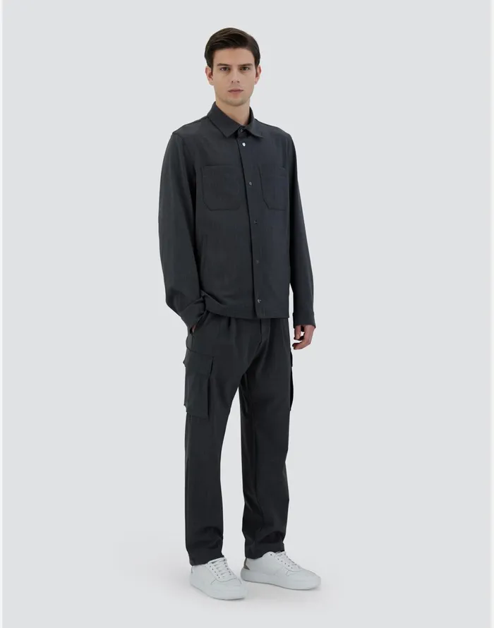 Herno SHIRT IN SOFT WOOL Iron Men Shackets