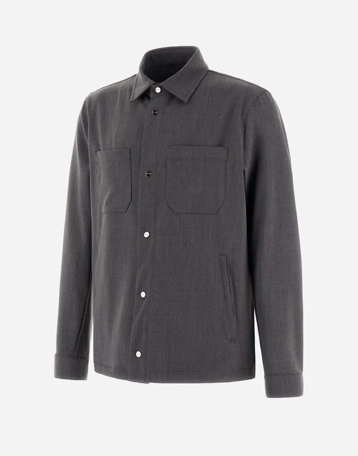 Herno SHIRT IN SOFT WOOL Iron Men Shackets