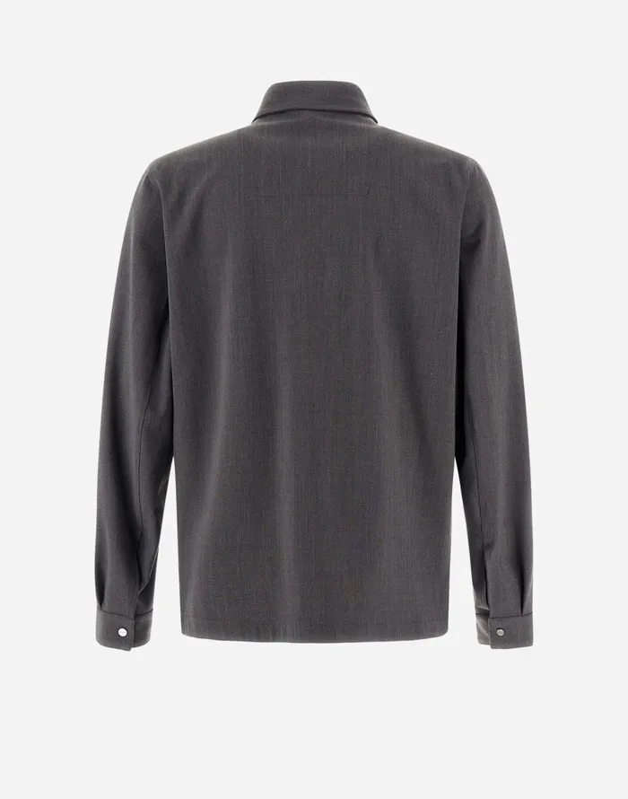 Herno SHIRT IN SOFT WOOL Iron Men Shackets