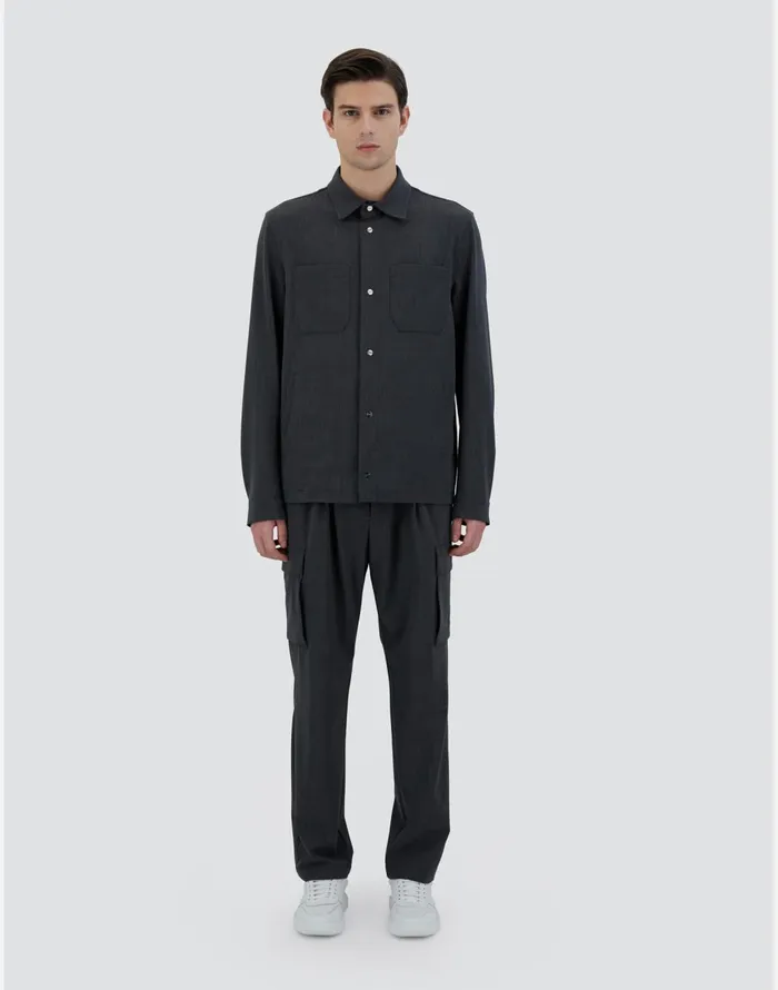Herno SHIRT IN SOFT WOOL Iron Men Shackets