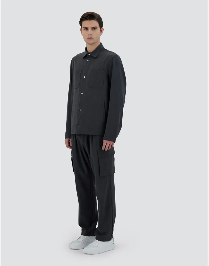 Herno SHIRT IN SOFT WOOL Iron Men Shackets