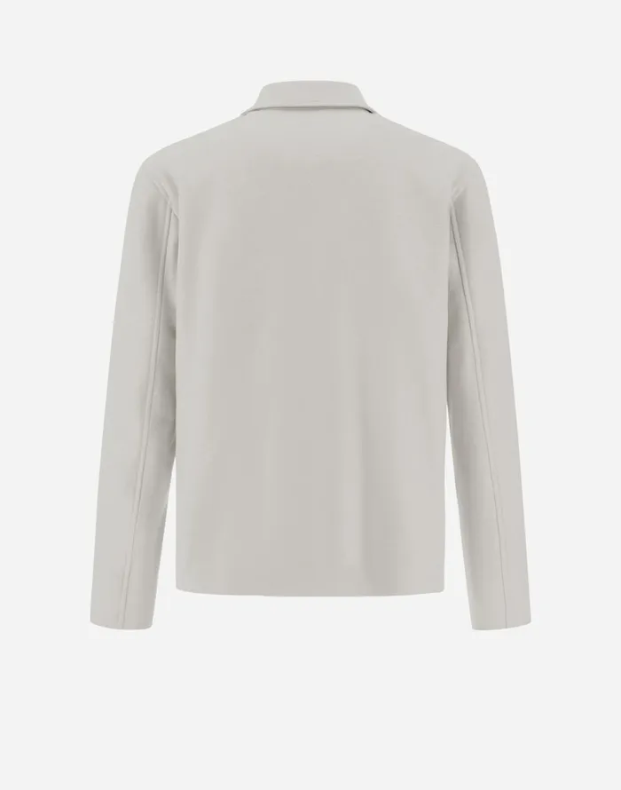 Herno SHIRT IN WOOL FLANNEL Chantilly Men Shackets