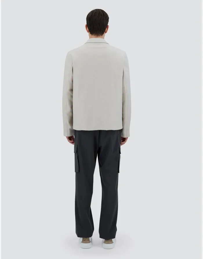 Herno SHIRT IN WOOL FLANNEL Chantilly Men Shackets