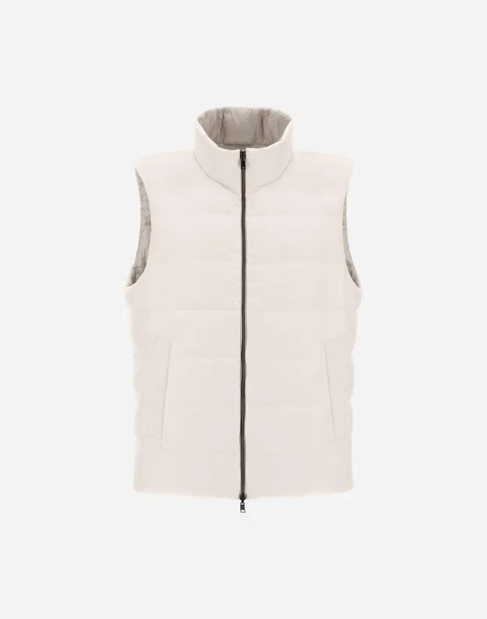 Herno SILK CASHMERE VEST Chantilly Men Vests
