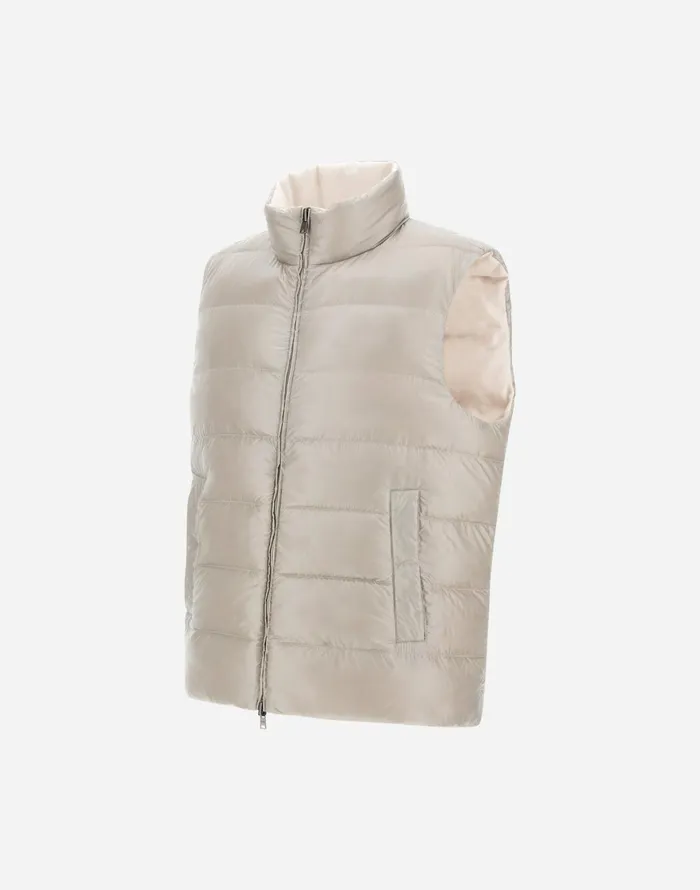 Herno SILK CASHMERE VEST Chantilly Men Vests