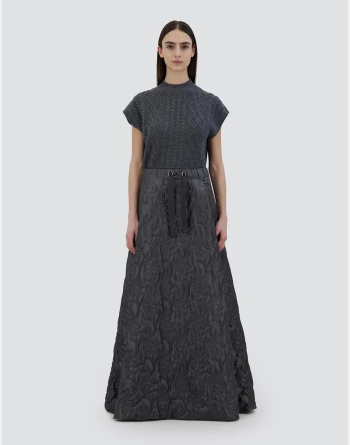 Herno SKIRT IN NYLONULTRALIGHT Grey Women Skirts and Dresses
