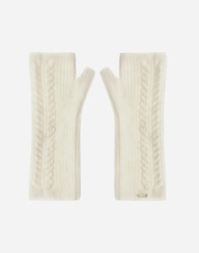 Herno SLEEVES IN COMFY INFINITY Cream Women Sleeves and Gloves
