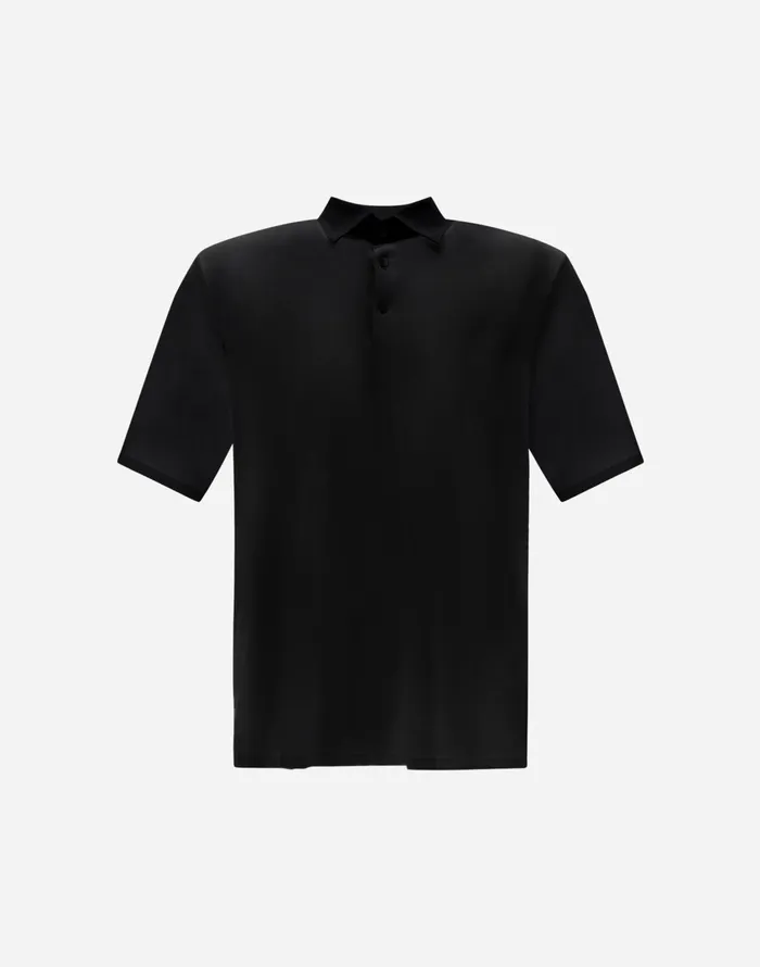 Herno SPRING ULTRALIGHT SCUBA POLO SHIRT Black Men Tshirts and Polo Shirts