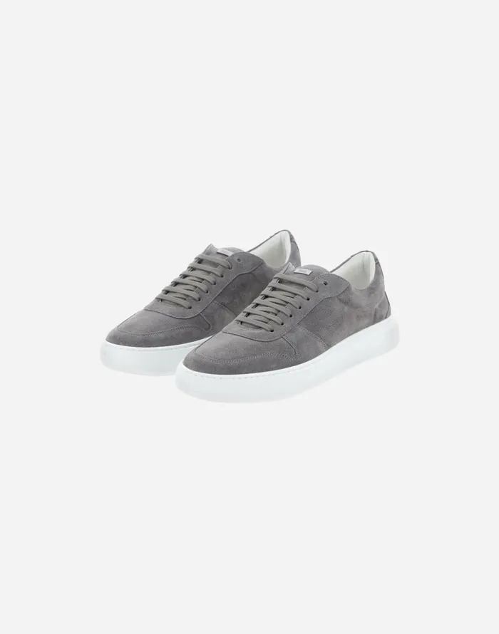 Herno SUEDE AND MONOGRAM TRAINERS Grey Men Shoes