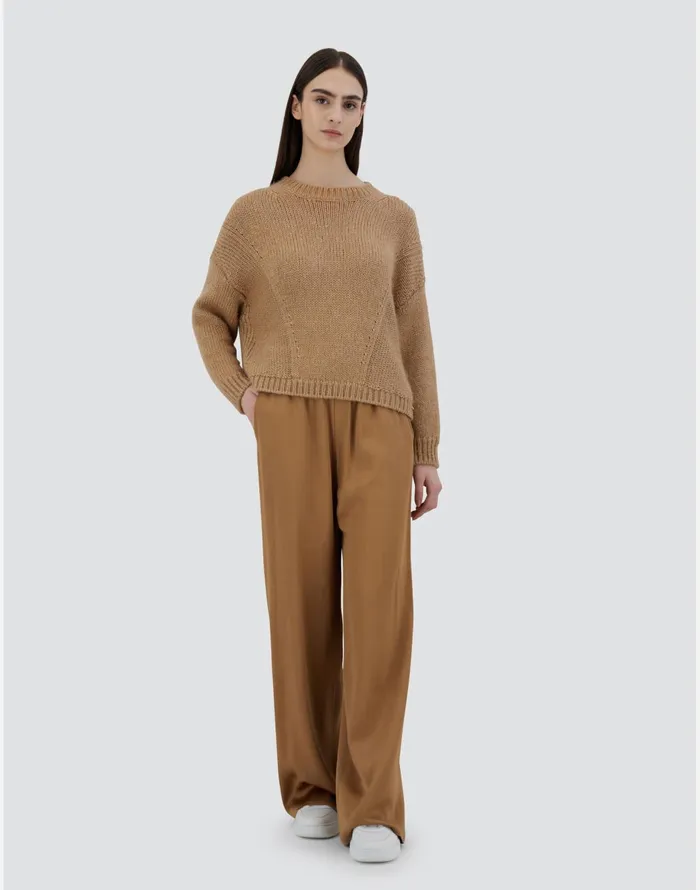 Herno SWEATER IN SULTAN KNIT Camel Women Sweaters and Cardigan