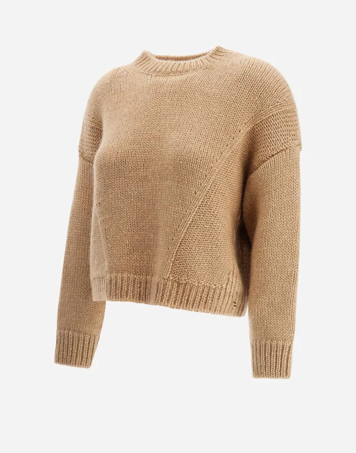 Herno SWEATER IN SULTAN KNIT Camel Women Sweaters and Cardigan