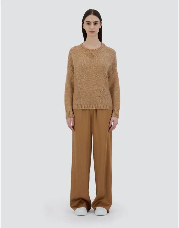 Herno SWEATER IN SULTAN KNIT Camel Women Sweaters and Cardigan