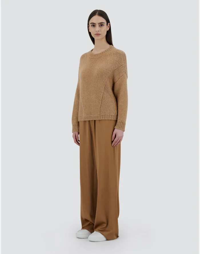 Herno SWEATER IN SULTAN KNIT Camel Women Sweaters and Cardigan