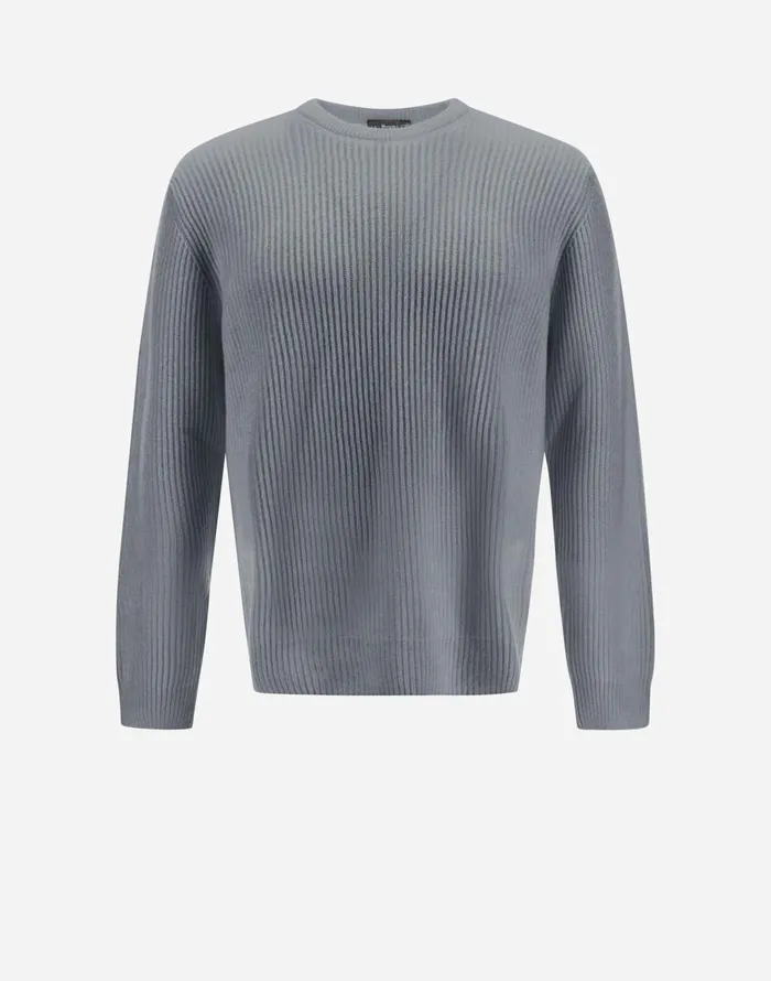 Herno SWEATER IN WOOL CASHMERE Grey Men Knitwear