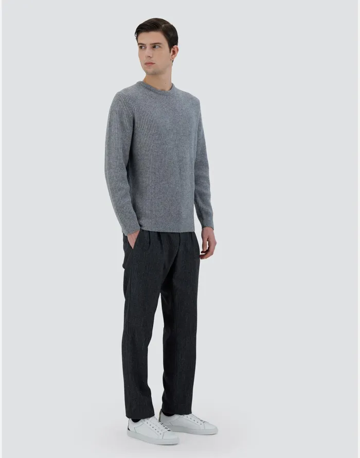 Herno SWEATER IN WOOL CASHMERE Grey Men Knitwear