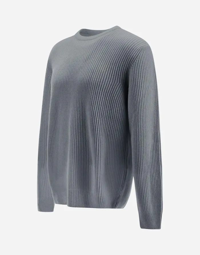 Herno SWEATER IN WOOL CASHMERE Grey Men Knitwear