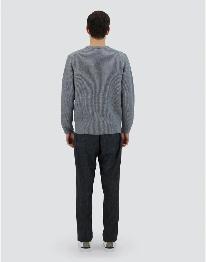 Herno SWEATER IN WOOL CASHMERE Grey Men Knitwear