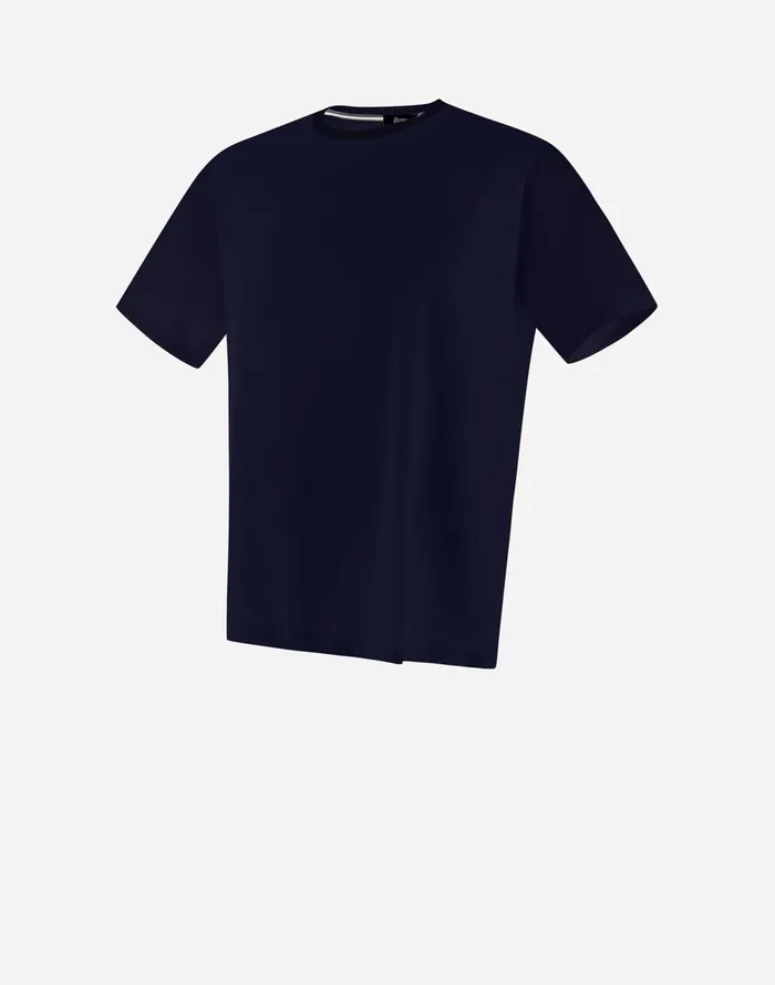 Herno TSHIRT IN ESSENTIALJERSEY Navy Blue Men Tshirts and Polo Shirts