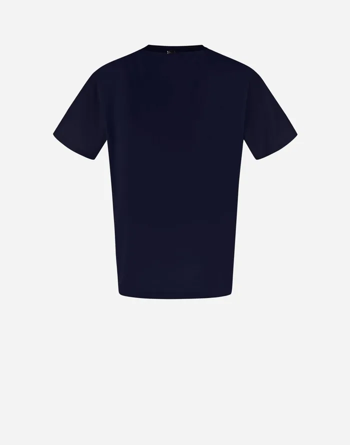 Herno TSHIRT IN ESSENTIALJERSEY Navy Blue Men Tshirts and Polo Shirts