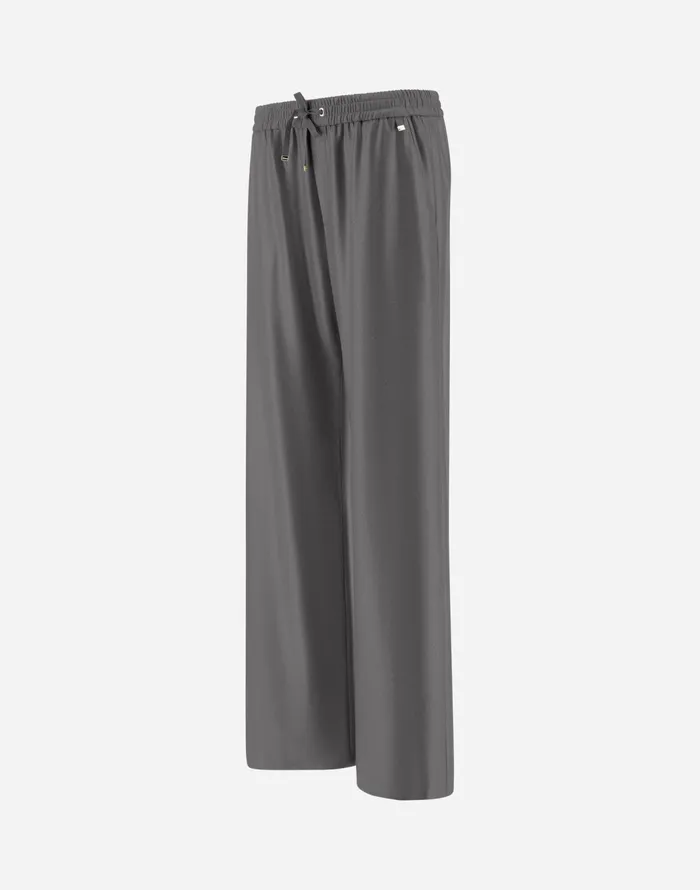 Herno TROUSERS IN METALLICFLANNEL EFFECT Grey Women Trousers