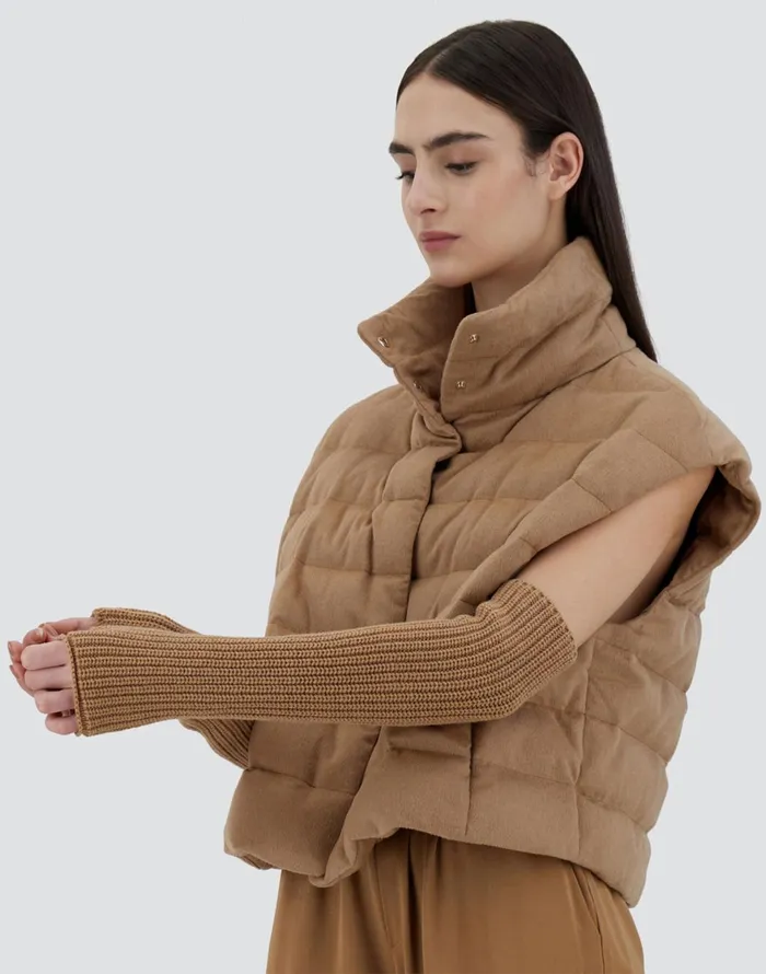 Herno VEST IN WEIGHTY REAL CAMEL Camel Women Vests