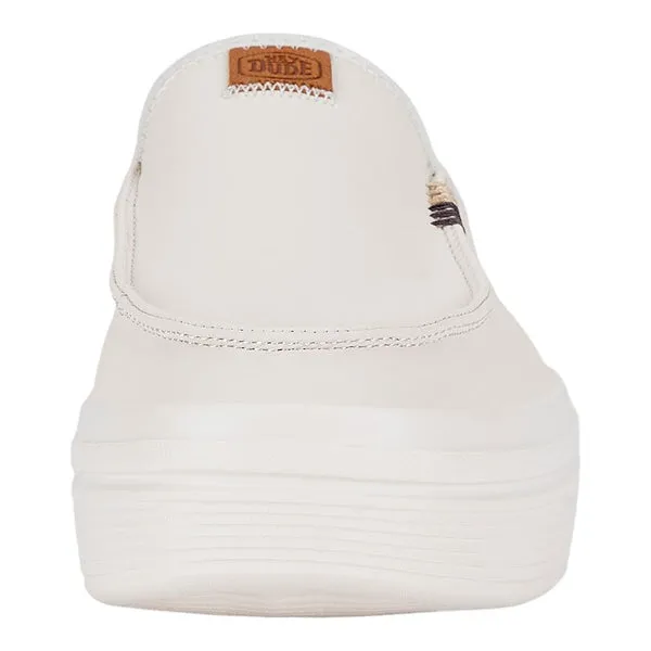 heydude Austin Lift Leather Women White Apparel Platforms