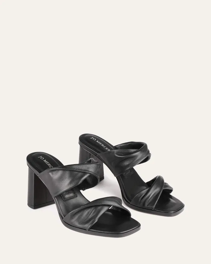 HIGH HEELS Women Caylie high heel sandals black leather jomercer