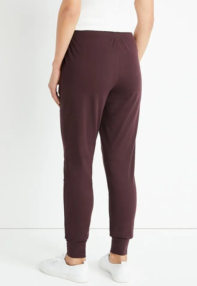 High Rise Brown Ultra Soft Jogger Pant Women Maurices Bottoms
