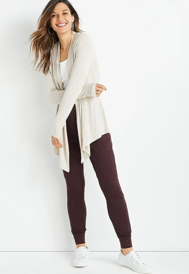 High Rise Brown Ultra Soft Jogger Pant Women Maurices Bottoms